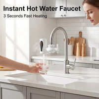 Chauffe-eau instantané de cuisine de nouvelle génération en promotion : Robinet mitigeur chauffant électronique et robinets d'eau chaude instantanée électriques