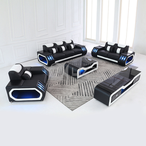 Ensemble de canapés en cuir, meubles de salon modernes et confortables, afrique du sud, - Product Image 3