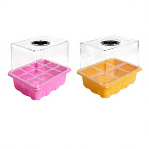 Nouvelle boîte de <span class=keywords><strong>semis</strong></span> multifonctionnelle en PET durable et écologique à 6 ou 12 trous avec couvercle haut, idéale pour la culture domestique et le jardinage à domicile (en option) - Product Image 2