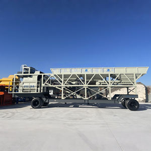 Planta Móvil de Concreto Premezclado Portátil de 35m³/h con Mezcladora de Doble Eje y Componentes Centrales PLC - Product Image 1