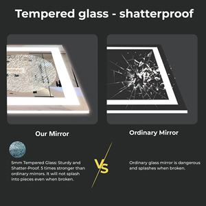 Specchio da bagno a <span class=keywords><strong>Led</strong></span> con luce a <span class=keywords><strong>LED</strong></span> Extra Large specchio per il trucco a <span class=keywords><strong>Led</strong></span> <span class=keywords><strong>Led</strong></span> per specchio deappannante dimmerabile - Product Image 5