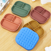 Baifu Gamelle interactive anti-glouton en silicone pour chien, tapis de léchage, pour petits et moyens chiens et chats