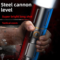 Lampe torche LED T40 en alliage d'aluminium haute puissance transfrontalière, rechargeable, ultra-lumineuse, pour l'extérieur, la recherche, l'aventure, le camping et la plongée