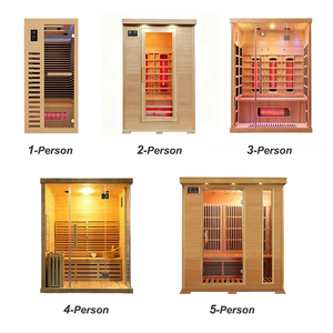 Cabine de sauna extérieure en cèdre durable, style <span class=keywords><strong>spa</strong></span> privé, équipée d'une douche, d'une zone de vestiaire et d'un équipement de relaxation à infrarouge lointain - Product Image 2