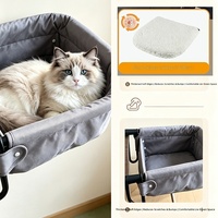 Hamac pour chat de bureau, structure métallique stable, lit suspendu pour chat, anti-basculement, perchoir pour chat de bureau, pour chats d'intérieur