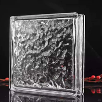 Partition White/transparent Edge Hollow Glass Bricks for Kitchen Frameless Installation Crystal Clear Glass Brick Glass Block