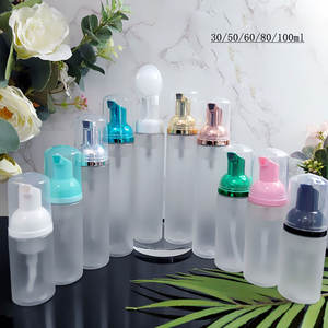 30Ml/50Ml/60Ml/80Ml/100Ml/150Ml/200Ml givré Transparent <span class=keywords><strong>noir</strong></span> cils shampooing bouteille Mousse mousseuse visage lavage bouteille - Product Image 4