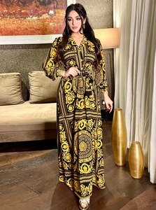 Nouvelle <span class=keywords><strong>chemise</strong></span> pour <span class=keywords><strong>femme</strong></span> imprimée à manches longues Grand Swing robe longue robe de mode élégante - Product Image 6