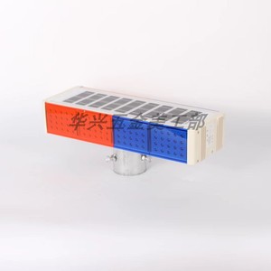 Luces Intermitentes de Advertencia Solares de 46 cm, LED Rojo y Azul, Seguridad Vial, Montaje en Poste para Construcción, IP65, Marco de Aluminio - Product Image 3