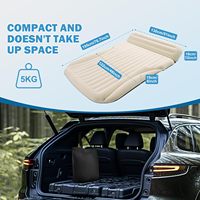 Matelas pneumatique pour voiture SUV, double face, épais, floqué, avec oreiller intégré, pompe, accessoires de sommeil complets pour le camping, les voyages en voiture