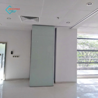 Movable Partition Sliding Folding Glass Wall with Doors for School and Hospital Use Competitive Price