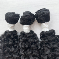 Lot de 9 mèches de cheveux synthétiques bouclés crépus en fibres organiques résistantes à la chaleur, extensions capillaires en tissage de protéines bio