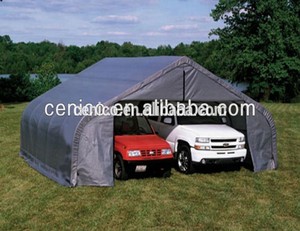Abri de voiture de style maison pour <span class=keywords><strong>2</strong></span> <span class=keywords><strong>voitures</strong></span> avec tente d'entrepôt Matériau PVC et PE Cadre en <span class=keywords><strong>métal</strong></span> et plastique enduit de poudre pour parking extérieur - Product Image 4