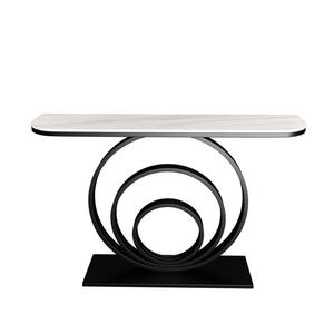 Mesa <span class=keywords><strong>Consola</strong></span> Moderna <span class=keywords><strong>de</strong></span> Lujo para Entrada y <span class=keywords><strong>Sala</strong></span> <span class=keywords><strong>de</strong></span> Estar con Superficie <span class=keywords><strong>de</strong></span> Losa <span class=keywords><strong>de</strong></span> Roca y Estructura Metálica Resistente - Product Image 5