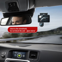 Caméra de tableau de bord de voiture à 3 objectifs FHD 1080P, triple caméra enregistreuse vidéo, écran IPS 4,0 pouces, vision nocturne, vente en gros
