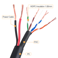 Cable Ethernet Personalizado BC CCA para Interiores y Exteriores, CAT5 CAT5E SFTP FTP, Cable de Red con Cable de Alimentación