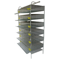 Cage d'élevage de caille avec abreuvoir automatique à mamelon, capacité de 6 couches 360
