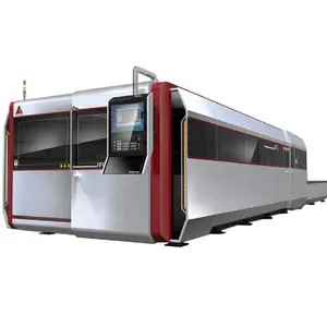 Machines de découpe laser entièrement fermées en fibre 3KW pour machines de découpe laser de tôle en acier doux 3015 de 20mm