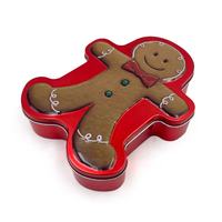 Boîte en fer blanc mate recyclable pour biscuits homme-biscuit de Noël personnalisés, emballage cadeau, prix compétitif