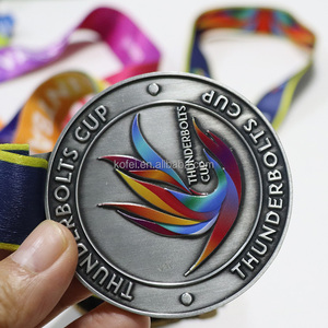 Kofei <strong>Cheap</strong> Design Your Own Logo Zinc Alloy 3D Gold Award Football Basketball Running Custom Metal Sport <strong>Medal</strong> With Ribbon - Product Image 1