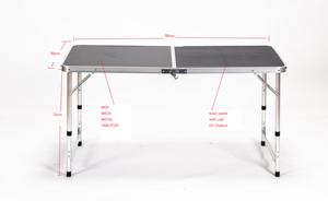 Mesa solar portátil de <span class=keywords><strong>60</strong></span> vatios, mesa solar plegable de <span class=keywords><strong>60</strong></span> W para acampar, senderismo, Solar monocristalino con salida de 5V USB y 18V CC - Product Image 2