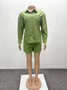 <span class=keywords><strong>Completo</strong></span> di abbigliamento femminile africano, set primaverile ed estivo casual con <span class=keywords><strong>camicia</strong></span> a maniche lunghe <span class=keywords><strong>e</strong></span> <span class=keywords><strong>pantaloncini</strong></span>, due pezzi per <span class=keywords><strong>donna</strong></span> - Product Image 4