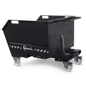 Carretilla elevadora Fami 1400x1152x970mm-cubo basculante transportable con ruedas, capacidad de 1350kg - Product Image 3