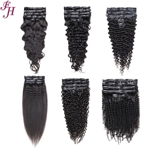 ผมต่อแบบคลิป FH Natural Brazilian Hair 6 ชิ้น 1 ชุด ผมแท้จากบราซิล  จัดเรียงเกล็ดผม  ลอนลึก  ต่อแบบไร้รอยต่อ - Product Image 6