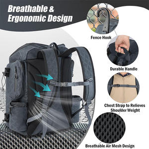 Bolsa de Lacrosse de Gran Capacidad, Nueva, de Fábrica BSCI, Impermeable, para Viajes, Deportes al Aire Libre, Campamento, Hockey, Mochila para Raquetas - Product Image 4