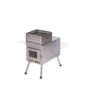 Picknick-kampeertent met roestvrijstalen saunaoven, huishoudelijke opvouwbare draagbare houtkachel - Product Image 4