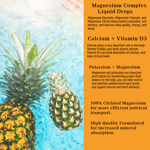 Gouttes liquides de magnésium OEM ODM avec supplément de calcium, zinc et vitamine D3 pour favoriser la relaxation du corps et de l'humeur - Product Image 2
