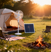 Ventilateur sur pied électrique rechargeable à énergie solaire LumaNaga XY-168 de 16 pouces avec batterie, produit écologique nouvelle génération