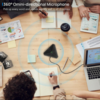 Microphone de conférence USB omnidirectionnel mini portable CMTECK CM001, microphone de réunion de bureau, micro USB avec bouton de sourdine