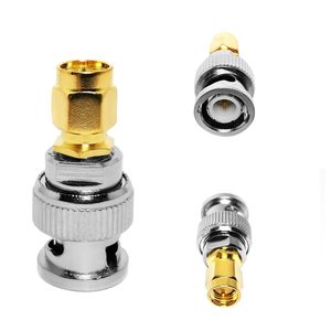 Connecteur coaxial RF en cuivre, adaptateur coaxial mâle SMA vers mâle BNC, prix d'usine, en stock, conforme ROHS - Product Image 1