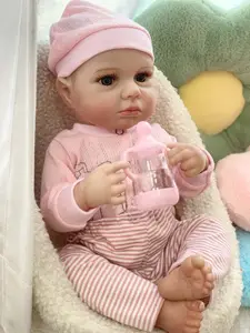 Kleinkind-Babypuppe Babies-Zimmer-SpielzeugTränk und nass Affen-Autositze Mädchen schwarz ganzkörper-Neugeborene wiedergeborene Puppen