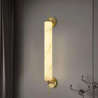 Applique murale LED moderne de luxe haut de gamme pour salon, chambre à coucher, chevet – Lampe simple en albâtre – En stock