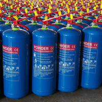 Extincteur à poudre sèche ABC cylindrique large et épais de 9 kg avec long tuyau de pulvérisation, grande capacité de lutte contre les incendies