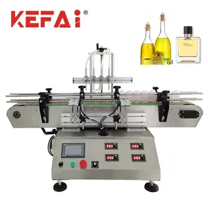 KEFAI Automatic Small Scale Tabletop 4 Heads Liquid Filling Machines Manufacturer For Perfume Oil Small Business