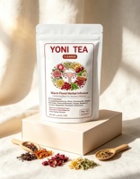 Tisane de bien-être aux fleurs de canneberge naturelle pour femmes, 120g, mélange de plantes pures pour le confort menstruel et l'apaisement de l'humeur, sachets de thé triangulaires