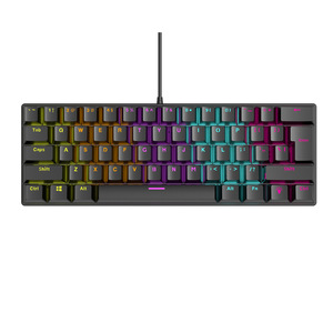 Nhà máy OEM 61-Keys Có Dây <span class=keywords><strong>Mini</strong></span> cơ khí Bàn phím chơi game với đèn nền LED 60% Type-C có dây tùy chỉnh cơ khí Bàn phím chơi game - Product Image 1