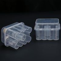 Caja de 10 viales pequeños de plástico transparente de 4 ml, sin BPA, aptos para refrigerador, para péptidos, con logotipo personalizado OEM, para exhibición minorista de marca