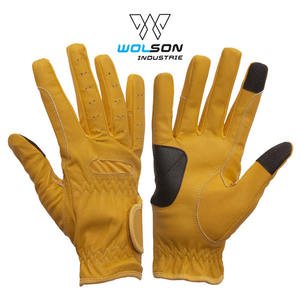 Gants d'équitation équestres professionnels Gants d'équitation personnalisés en cuir synthétique pour hommes Gants d'équitation anti-fendu. - Product Image 1