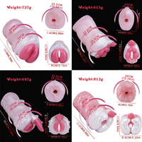 Großhandel Handbuch Männlich Mastur bator Penis Stroker Sexspielzeug für Erwachsene realistische Pocket Pussy mit Einloch Tier Penis Trainer
