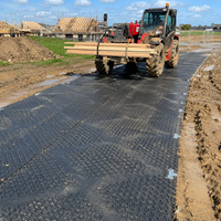 Panneaux de protection de sol robustes en PEHD pour accès de camions excavateurs sur terrains boueux et souple sur les chantiers de construction