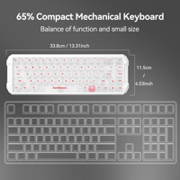 Teclado Flux 68 con Efecto Hall, Interruptores Magnéticos, Software de IA, Activación Rápida de 0.01 mm, Frecuencia de Sondeo de 8000 Hz, Latencia Ultrabaja