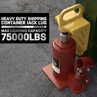 Lève-conteneurs robuste en acier au carbone thermolaqué, capacité de charge de 75 000 livres, portable, en forme de U