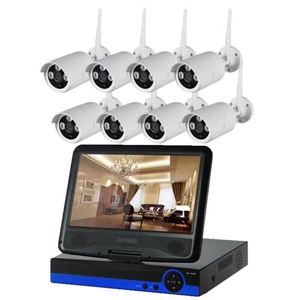Kit NVR sans fil P2P 8 canaux 1080P HD, système de surveillance avec vision nocturne, caméra de sécurité Wi-Fi, utilisation en extérieur et en intérieur - Product Image 2