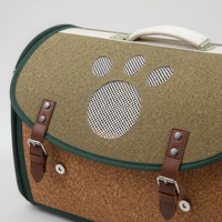 Sac de voyage pour animaux de compagnie YAOYUE en liège pour chats et petits chiens, avec découpes en forme de patte et trous d'aération, transporteur léger