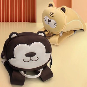 Động vật dễ thương Neoprene trường ba lô cho bé trai cô gái phim hoạt hình không thấm nước thiết kế với dây kéo đóng cửa cho mẫu giáo mẫu giáo sử dụng - Product Image 1