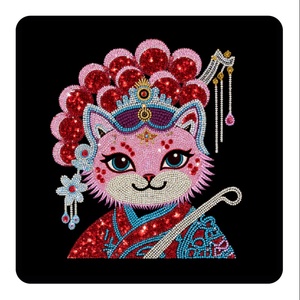 Transferts thermocollants Prêts à poser pour vêtements, motif Tête de <span class=keywords><strong>chef</strong></span> indien avec strass en cristal - Product Image 3